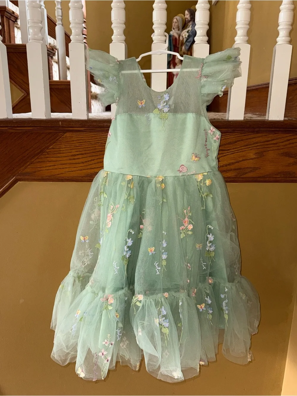 Floral Tulle Party Dress for Girls